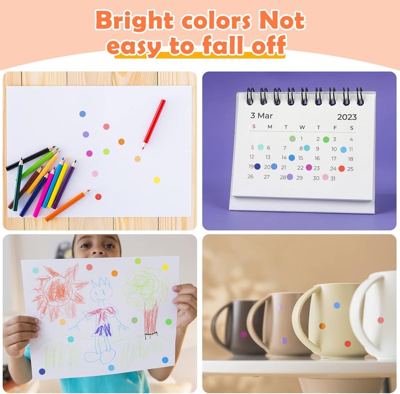 Nestcode 6720 PCS Small Dot Stickers Round Color Coding Labels Circle Dot Stickers Label Sticker in 20 Colors for Office,Classroom - Image 5